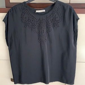 Ulla Johnson black silk blouse
